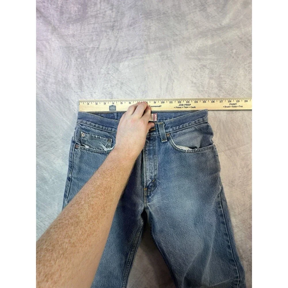 Levi’s 505 Regular Straight Leg Blue Denim Jeans 31x30 Y2K Vintage